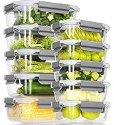 AILTEC 10 Pack Glass Meal Prep Containers, Glass Food Storage Containers with Lids Airtight, Glas...