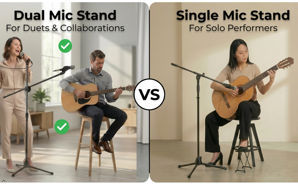 mic boom stand duet mic stand floor tripod microphone stand with boom arm