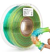 AMOLEN TPU 3D Printer Filament, Transparent Multicolor Rainbow TPU 1.75mm, Color Change Flexible ...