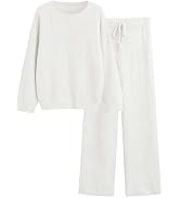GKBK Lounge Sets for Women 2 Piece Fuzzy Fleece Pajamas Long Sleeve Oversized Lounge Set 2026 Fal...
