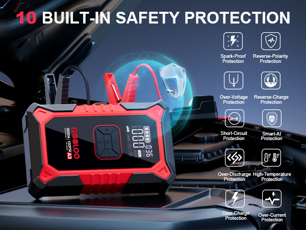 portable car battery jumper starter