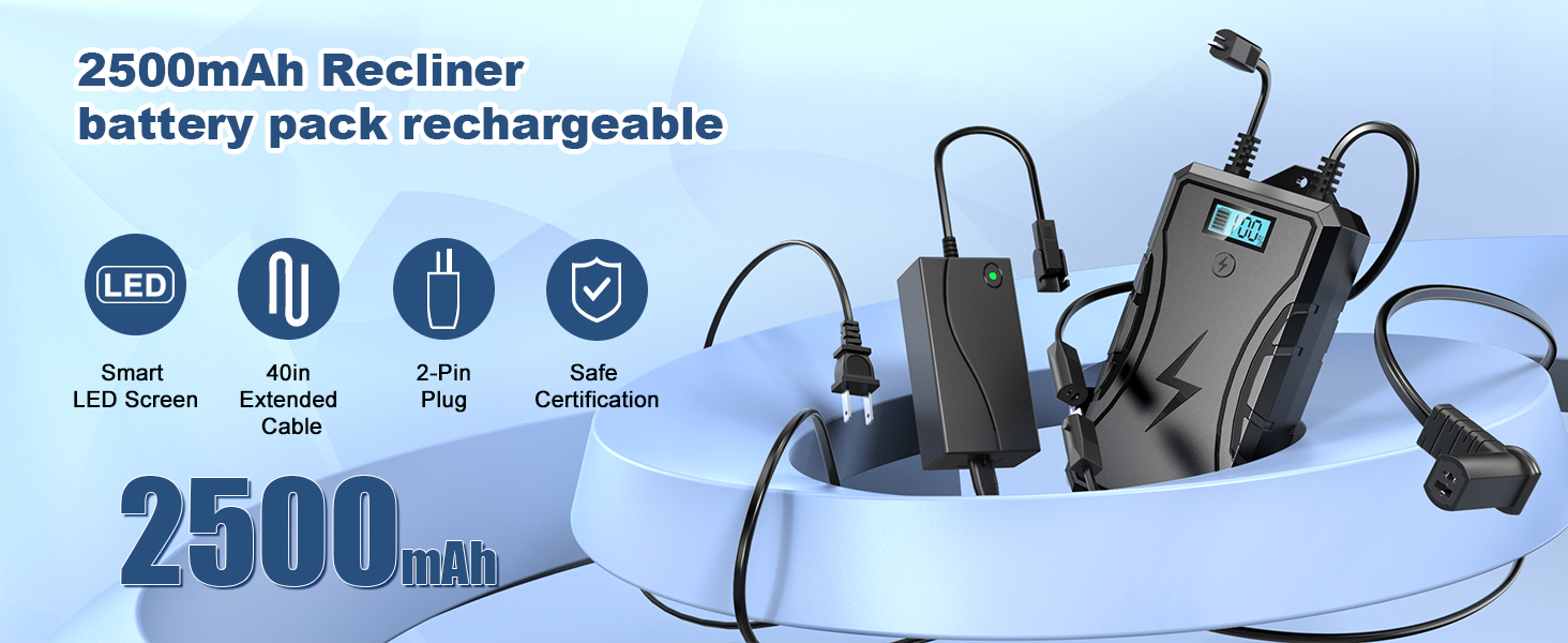 recliner battery pack rechargeable