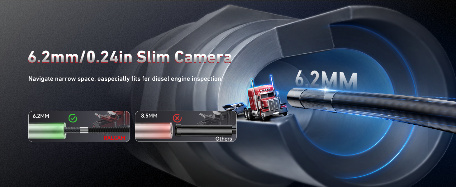 6.2mm borescope camera