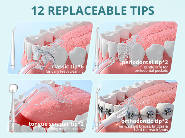 12 Replacement Tips &amp;amp;amp; 360° Coverage