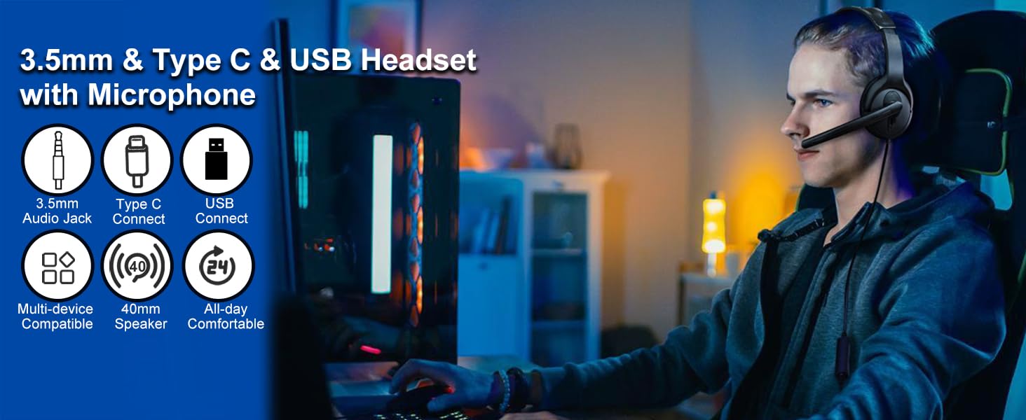 one ear headset with mic