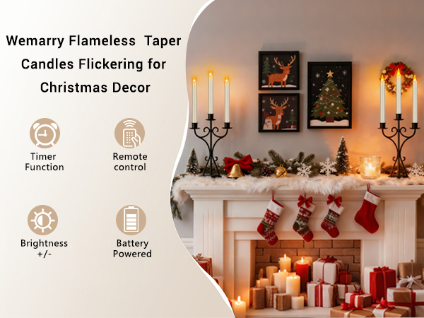 flameless taper candles