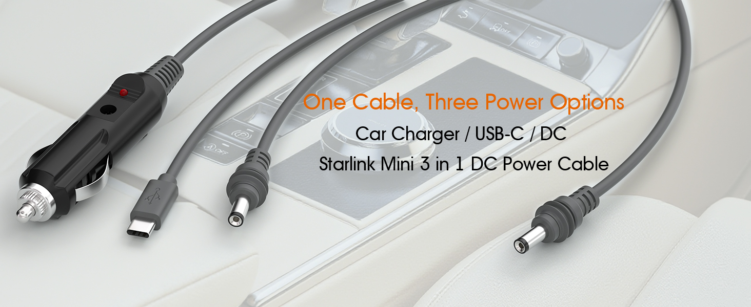 One Cable, Three Power Options
