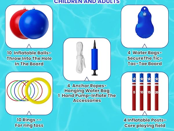8-IN-1 POOL TOY SUITABLE FOR CHILDREN AND ADULTS