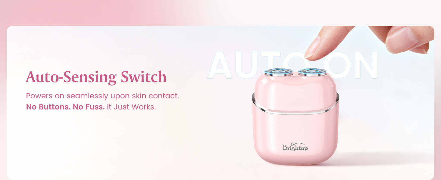 Auto sensing switch facial hair shaver