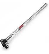 KIRXST 32-Inch 1/2” Drive Breaker Bar, Heavy Duty Extension Breaker Bar, 250° Rotatable Head, Pre...