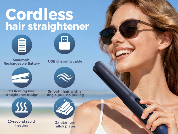 portable hair straightener cordless hair straightener wireless straightener hair rechargeable