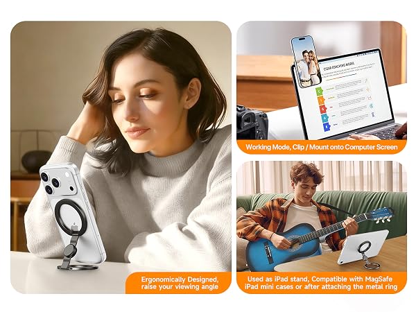 phone holder stand grip ring magnetic mag safe golf cart phone holder adhd gifts stress anxiety 