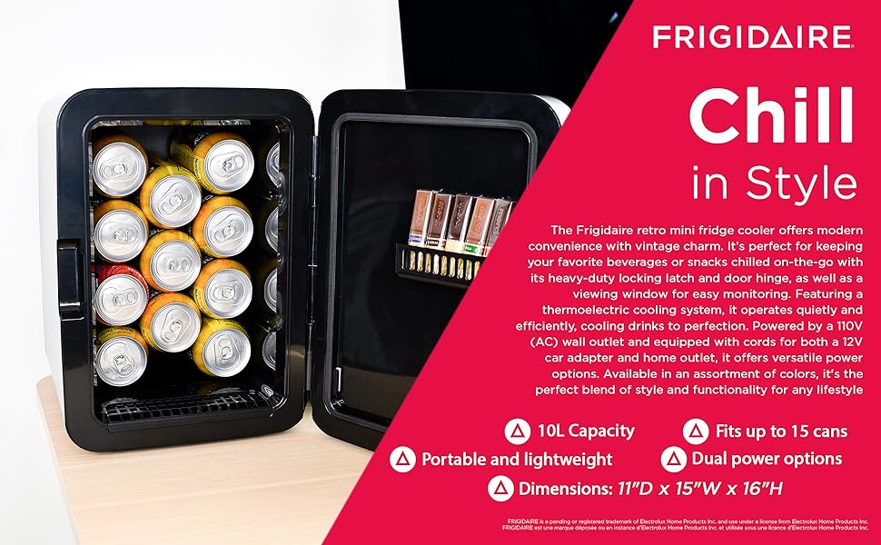 Frigidaire retro mini fridge cooler 