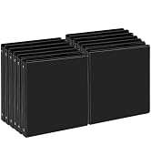 0.5-inch 3-Ring Binder, 1/2 Inch Round Ring Binder with 2 Inside Pockets, 12 Pack Black Binder, C...
