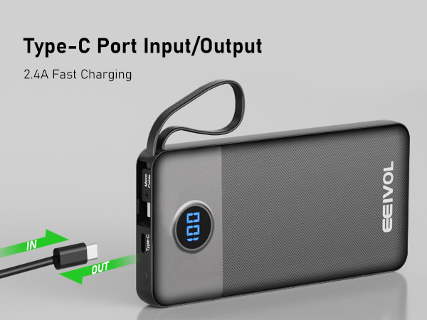 USB C Port Input/Output Power bank for iPhone