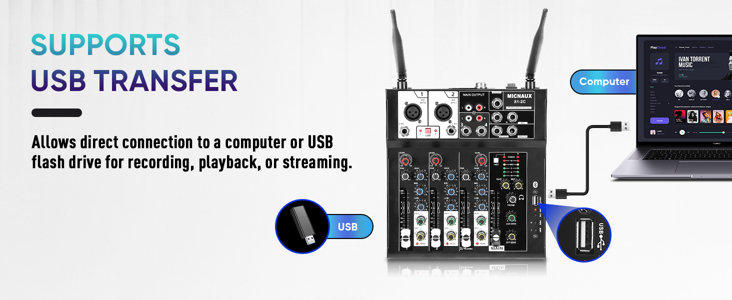 SUPPORTS USB TRANSFER