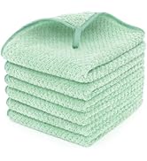 MaopaoBeauty 6 Pack Washcloth Set, Waffle Washcloth Towels Set, Microfiber Super Soft Highly Abso...