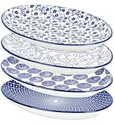 Selamica Serving Platters Ceramic, 12 Inch Serving Dishes for Party Entertaining, Oval Serving Pl...