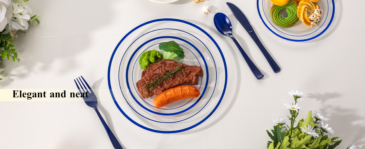 Clear Plastic Dinnerware Set