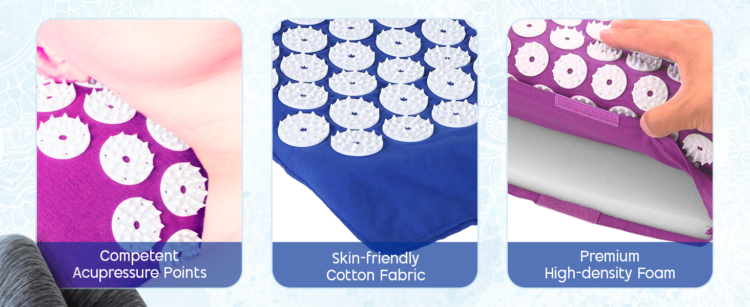 Feel tension melt away with our spike mat acupressure mat