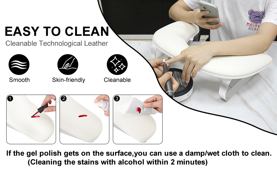 Wenxintek nail arm rest white 03