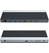WAVLINK USB C Docking Station 4K Triple Display (2 HDMI + 1 Displayport) with 100W PC Charging, G...
