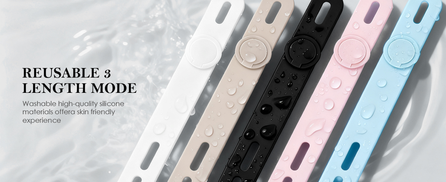 Silicone cable ties are reusable and can be washed with water if they get dirty.