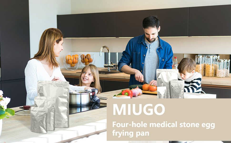 Four-hole medical stone egg frying pan