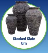 Aquascape 98939 Small Stacked Slate Urn Fountain for Landscape and Gardens, 32 Inches Tall