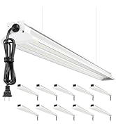 Super Bright Upgrade 60W 4' LED Shop Lights 4FT 10 Pack| 9000LM 5000K 48 inch Linkable Ceiling Li...