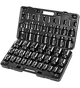 VEVOR Impact Socket Set 3/4 Inches 29 Piece Impact Sockets, 6-Point Sockets, Rugged Construction,...