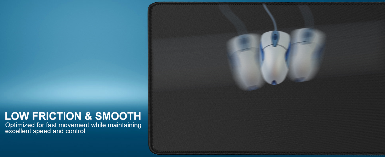 Large Extended Gaming Mouse Pad with Stitched Edges,