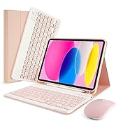 LAMA Wireless Keyboard Case with Mouse for iPad 10th Generation 10.9" 2022 (A2696/A2757/A2777),Sl...