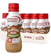 Premier Protein Almondmilk Plant Based Protein Shake, 20g Protein, 5g Sugar, 11.5 Fl oz, Coffee, ...
