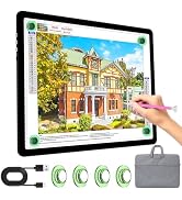 KOBAIBAN A4 LED Light Board with Bag, Magnetic Diamond Painting Light Board with Side Physical Bu...