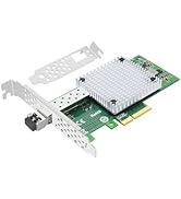 Buacoz PCI-E X4 10Gb Single SFP+ Port Fiber Fiber Optic Network Card (with 1 Piece Multi-Mode Opt...