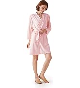 KORBLISS Womens Robe Lightweight Short Knit Bathrobe Soft Ladies Sleepwear with Pockets,lightweig...