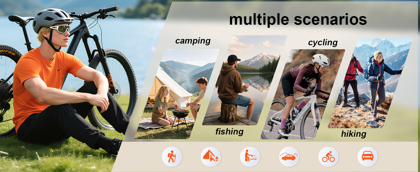 Solar charger Power Bank For outdoor camping fishing hiking cycling multiple scenarios
