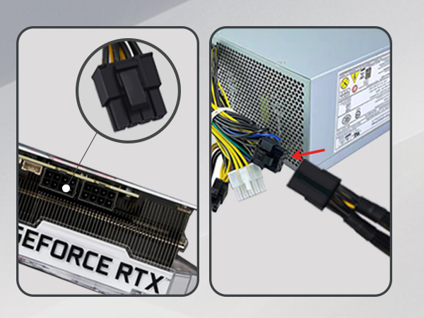 8 Pin PCIe Splitter Cable