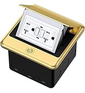 KYHSHJ Pop Up Floor Electrical Outlet with 20 Amp Stainless Steel GFCI Tamper Receptacle Outlet,B...