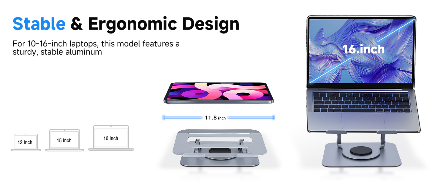 Aluminum Alloy Laptop Stand For 10-16IN