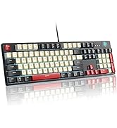 MageGee Mechanical Gaming Keyboard MK-Armor LED Blue Backlit and Wired USB 104 Keys Keyboard with...