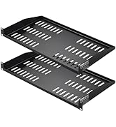 VEVOR 2PCS 1U Server Rack Shelf, Universal Vented Rack Mount Cantilever Tray for 19 inch Network ...
