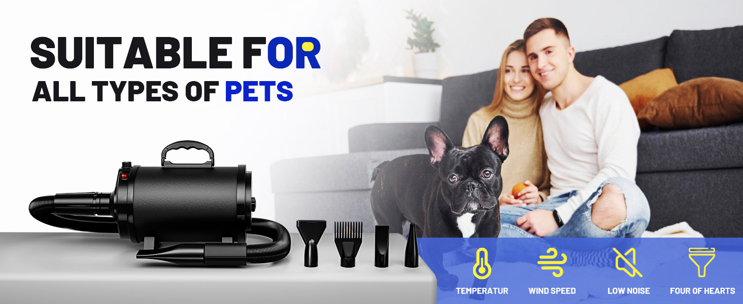 dog dryer hair blow pet grooming pet dryer high velocity deshedding Blanlody