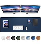 Leather Desk Pad Protector,Mouse Pad,Office Desk Mat, Non-Slip PU Leather Desk Blotter,Large Desk...