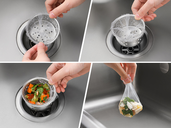 meshmate waste,kitchen sink mesh net drain strainer,sink strainer bag disposable mesh sink strainer