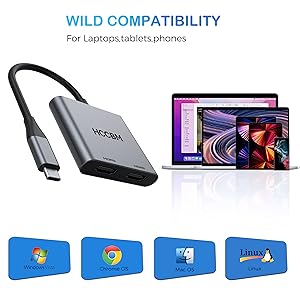 usbc to dual hdmi adapter has wild compatibility