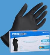 Henry Schein Criterion N200 Black Nitrile Exam Gloves, Large – Latex-Free, Powder-Free, Chemo &amp; F...