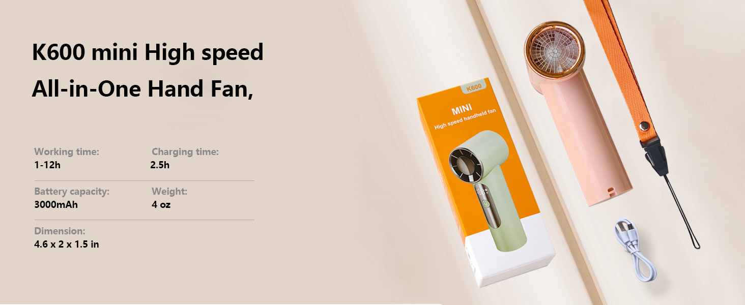 h600 mini hand fan