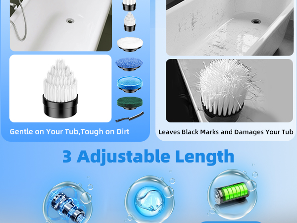 bathtub scrubber with long handle